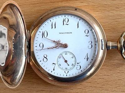 Antike Taschenuhr Waltham Modell 1883, Savonnette; gebraucht - Bild 1 von 4