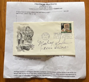 MICKEY KUHN AUTOGRAPHED GONE WITH WIND FIRST DAY ISSUE '98 CELEBRATE CENTURY FDC - Picture 1 of 2