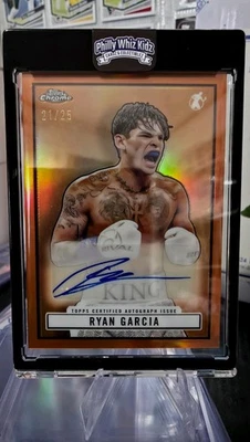 2024 Topps Chrome Ryan Garcia 1951 Ringside Orange Refractor Autograph # 21/25 - Image 1 of 2