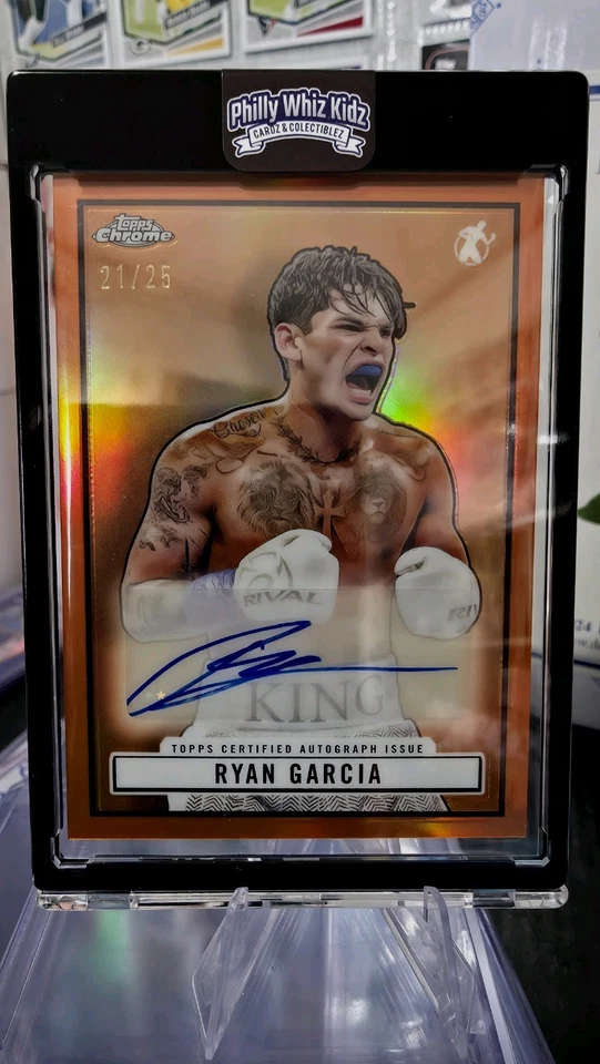 2024 Topps Cromo Ryan Garcia 1951 Ringside Naranja Refractor Autógrafo # 21/25 Foto 1 de 2
