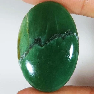 34.00 Cts 100% Natural Green Serpentine Oval Cabochon Gemstone 21x31x5 mm SD52 - Picture 1 of 6