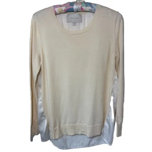 Brochu Walker Pullover Lagenlook Pulli Oberteil Bluse elfenbein minimalistisch Gr. M Luxus - Bild 1 von 7