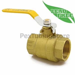 (10) 1-1/4" NPT Threaded Lead-Free Brass Ball Valves, Full Port, 600psi WOG - Picture 1 of 1