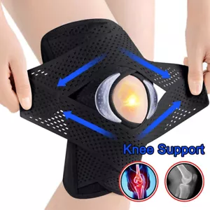 Knee Support Brace Guard Stabilizer Arthritis Wrap Open Sports Adjustable Strap - Picture 1 of 18