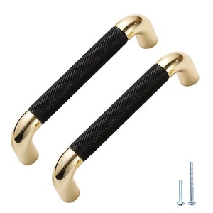 12 Pack Cabinet Pulls 3-3/4 Inch Gold Black Arch Handles Zinc Alloy Hardware - Picture 1 of 7