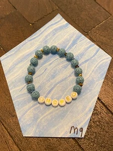 BRAND NEW HAND CRAFTED BEADED STRETCH BRACELET #M9 LAVA BEAD JEWELRY HOPE - Imagen 1 de 1