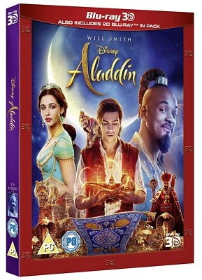 ALADDIN (2019) Live Action 3D + 2D Blu-Ray with slipcover NEW (USA Compatible) - Image 1 of 2