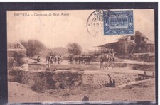 Cartolina Eritrea per Italia 25 c. Soggetti Africani ISOLATO WA194A