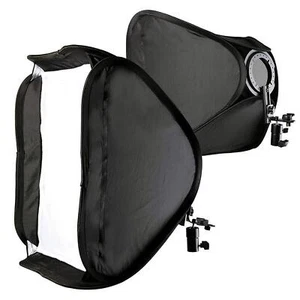 NICEFOTO faltbare Softbox für Systemblitz Aufsteckblitz 40x40cm mit Blitzhalter - Bild 1 von 7