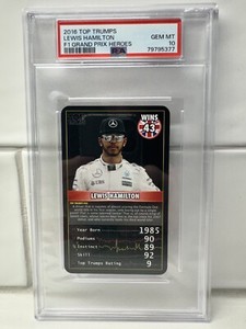 2016 Top Trumps F1 Grand Prix Heroes Lewis Hamilton PSA 10