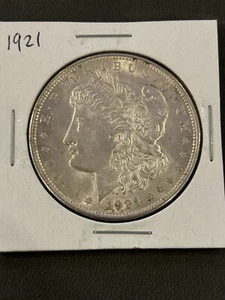 1921-P Morgan Silver Dollar - AU! - Picture 1 of 2