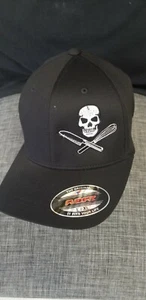 FLEXFIT BLACK  BLEND CUSTOM COOKING SKULL LOGO EMBROIDERED ON FRONT - Picture 1 of 3