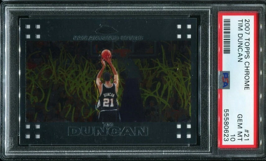 PSA 10 GEMAS COMO NUEVAS 2007 TOPPS CROMO TIM DUNCAN #11 SPURS 80622 B170 Foto 1 de 1