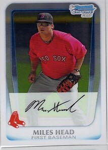 2011 Bowman Chrome Prospects Boston Red Sox Baseball Card #BCP188 Miles Head 