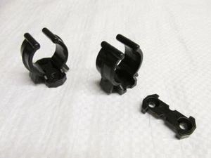 X2 17,5 mm - 23 mm schwarz Nylon Clip Halter - Ruderpaddel Ruderboot Rohrbefestigung - Bild 1 von 1