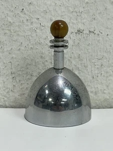 Antique 1930's Chase USA ~ Art Deco Dinner Hand Bell Chrome with Bakelite Handle - Picture 1 of 9