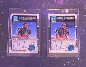 2 DeAndre Washington 2016 clasificación óptica novato automático #163 blanco/150 - Imagen 1 de 3