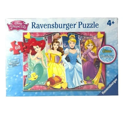 Ravensburger Disney Princess 60 Pc Glitter Puzzle #096329 Ages 4+ NEW SEALED - Image 1 of 4