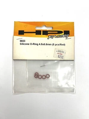 HPI 6823 Silicone O-Ring 4.5x6.6mm Red (5pcs) for Baja Vintage (MK140) - Image 1 of 2
