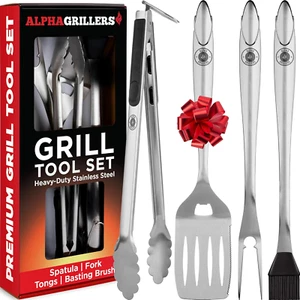 BBQ Grilling Accessories - Fathers Day Gifts for Dad - Heavy Duty Barbecue Grill - Picture 1 of 12