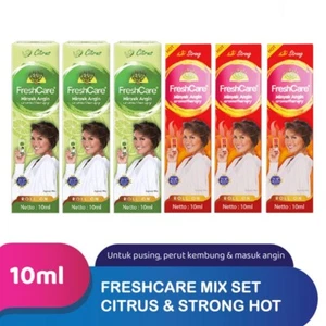6 x 10 ml Mix FreshCare Citrus & Strong Hot Aromatherapy Oil Minyak Angin - Picture 1 of 5