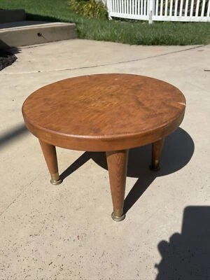 Small  Mid Century Modern Stool Vintage Wood Milking Stool Footstool rustic - Image 1 of 4