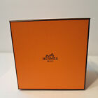 Hermes Empty Gift Box with Ribbon and pamplet  4.5 x 4.5x 3.5