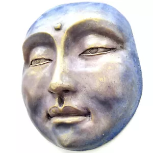 Collectible Buddha Sculpture, Signed Handmade Wall Sculpture Home Decor - Picture 1 of 13