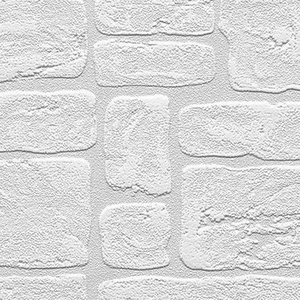 Paintable Wallpaper Stacked Stone Look Heavy Texture 56 Sq Ft Roll 48915 - Picture 1 of 1