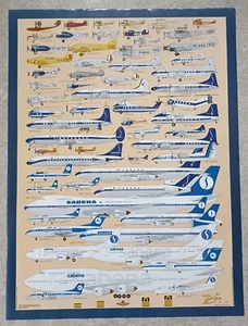 Sabena Belgium Affiche Historique 1923-2001 tirage exclusif numéroté - Picture 1 of 4