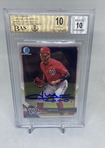 2018 Bowman Chrome Prospects Juan Soto #BCP52 Signed AUTO BGS 10 BAS 10 Rare