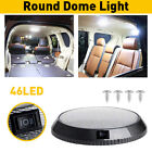 Round Dome Roof Reading Ceiling Light Car Indoor Lamp For Trailer Lorry White