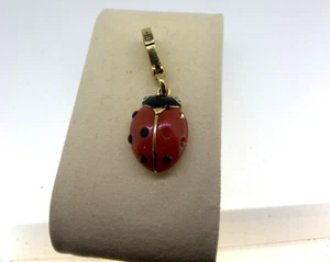 Vintage Juicy Couture gold tone, black and red june bug charm - Picture 1 of 7