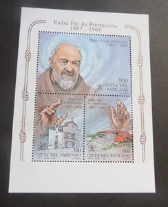 Ciudad del Vaticano 1999 Padre Pío MS1224 montado como nuevo - Imagen 1 de 1