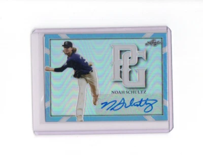 2021 Leaf Perfect Game Autographs Platinum Rainbow Proof Noah Schultz Auto 1/1 - Image 1 of 2