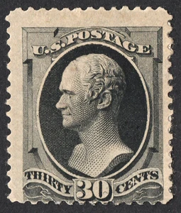 US Sc# 190 *MINT OG H* { 30c FULL BLACK HAMILTON } "SCARCE FROM 1879 CV$ 850.00 - Picture 1 of 4