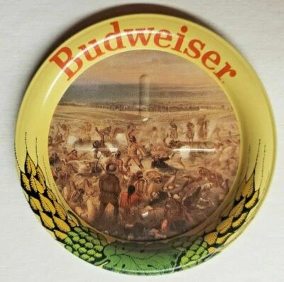 Vintage Budweiser Beer Anheuser Busch Motif Battle Metal Coasters 3.5" New U139 - Image 1 of 2