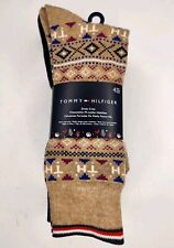 Tommy Hilfiger Dress Crew Socks 4 Pairs Khaki Assorted One Size