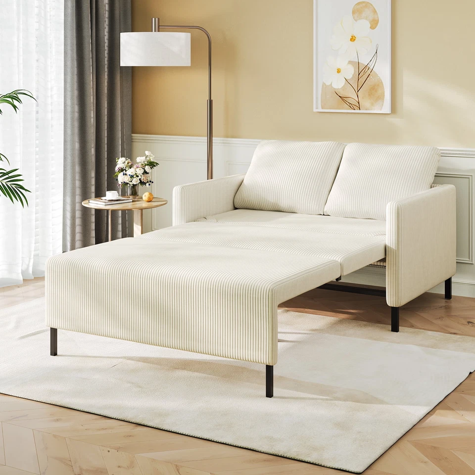 Schlafsofa 2 Sitzer Sofa mit Bettfunktion Faltbar 2er Sofa Loveseat Bettsofa - Bild 1 von 4