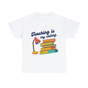 Funny Teacher Tee- teaching is my calling... Unisex Heavy Cotton Tee - Picture 1 of 193