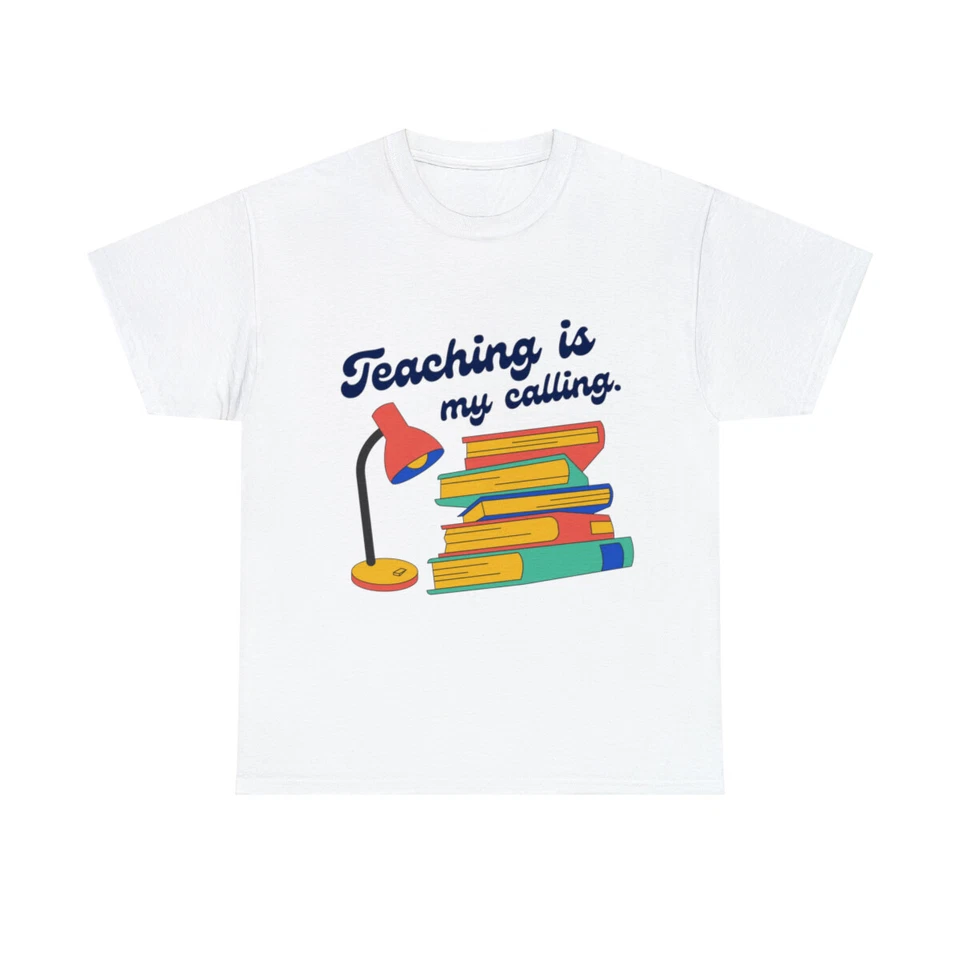 Funny Teacher Tee- teaching is my calling... Unisex Heavy Cotton Tee - Image 1 of 1