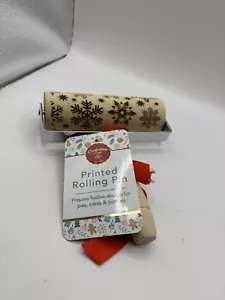 Christmas Holiday Printed Rolling Pin Pies, Cakes & Pastries Confection Stand - Picture 1 of 3