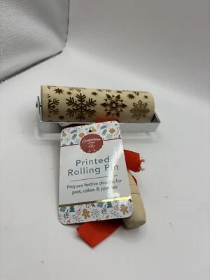 Christmas Holiday Printed Rolling Pin Pies, Cakes & Pastries Confection Stand - Image 1 of 3
