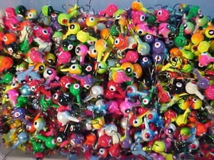 100 NEUE BLEIKOPF-VORRICHTUNGSKÖPFE 3/8 OZ. 1/0 HAKEN ZANDER ANGELVORRICHTUNGEN SORTIMENT - Bild 1 von 7