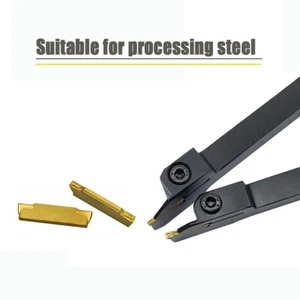 2 pz 3/8" MGEHR1010-2+MGEHL1010-2 tornio scanalatura taglio con 10 pz MGMN200 - Foto 1 di 7