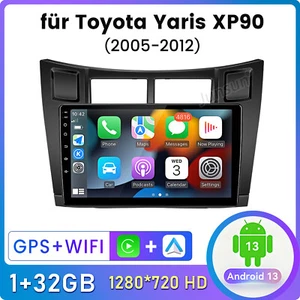 Android 13 Autoradio GPS Navi Für Toyota Yaris XP90 2005-2012 1+32GB WIFI BT SWC - Bild 1 von 12