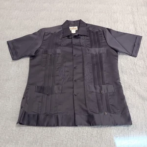 Los Altos Boots Western Wear Mens Blue Embroidered Large Short Sleeve Button Up - Picture 1 of 7