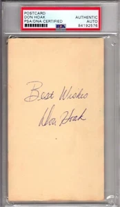 Don Hoak PSA Autograph Auto Signed December 1962 Vintage - Picture 1 of 2