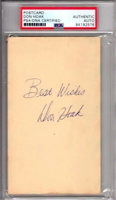 Autógrafo Don Hoak PSA firmado automáticamente diciembre 1962 vintage Foto 1 de 2
