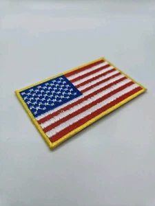 🔥 USA Amerikanische Flagge Aufnäher gestickt Bügelbild Patch USA Patch  - Bild 1 von 4